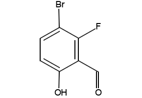 3-bromo-2-fluoro-6-hydroxybenzaldehyde structure, CAS 1160653-95-1