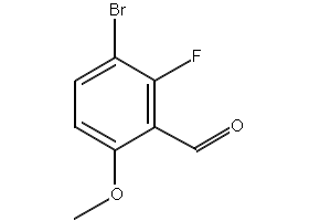 3-bromo-2-fluoro-6-methoxybenzaldehyde structure, CAS 1160653-94-0