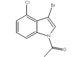 3-Bromo-4-chloroindole structure, CAS 1181332-74-0