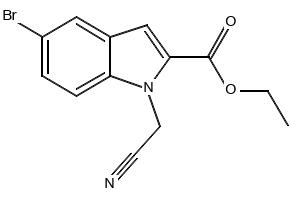 ethyl5-bromo-1-(cyanomethyl)-1H-indole-2-carboxylate structure, CAS 201809-30-5
