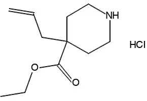 Ethyl4-Allyl-4-piperidinecarboxylateHydrochloride structure, CAS 1186663-51-3