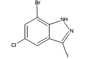 3-Amino-7-chloro-5-nitro-1H-indazole structure, CAS 1197193-46-6