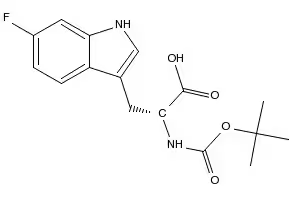 L-N-Boc-6-fluorotryptophan structure, CAS 320581-69-9