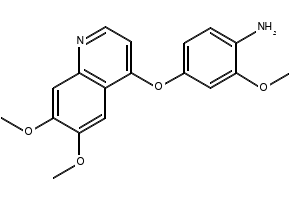 4-(6,7-dimethoxyquinolin-4-yloxy)-2-methoxybenzenamine structure, CAS 228559-85-1