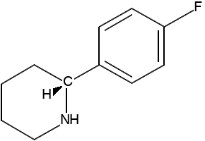 (R)-2-(4-fluorophenyl)-piperidine structure, CAS 1187468-21-8
