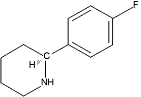 (S)-2-(4-fluorophenyl)-piperidine structure, CAS 1187468-22-9