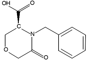 (S)-4-Benzyl-5-oxomorpholine-3-carboxylicAcid structure, CAS 106973-37-9