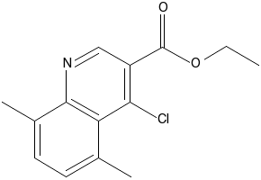 4-Chloro-5,8-dimethylquinoline-3-carboxylicethylester structure, CAS 338954-51-1