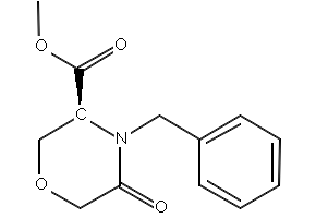 Methyl(S)-4-Benzyl-5-oxomorpholine-3-carboxylate structure, CAS 1235181-00-6