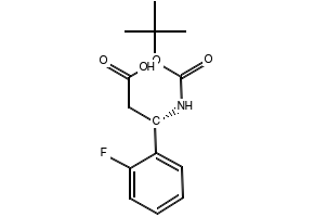 Boc-(S)-3-Amino-3-(2-fluoro-phenyl)-propionicacid structure, CAS 500770-71-8