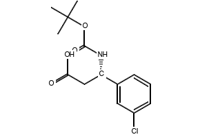 Boc-(S)-3-Amino-3-(3-chloro-phenyl)-propionicacid structure, CAS 500770-74-1