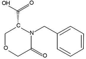 (R)-4-Benzyl-5-oxo-3-morpholinecarboxylicAcid structure, CAS 106973-36-8