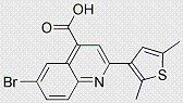 6-Bromo-2-(2,5-dimethylthiophen-3-yl)quinoline-4-carboxylicacid structure, CAS 350999-86-9