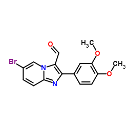 6-Bromo-2-(3,4-dimethoxyphenyl)imidazo[1,2-a]pyridine-3-carbaldehyde structure, CAS 725253-26-9