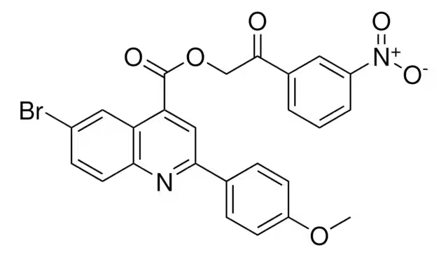 6-Bromo-2-(4-methoxyphenyl)-3-methylquinoline-4-carboxylicacid structure, CAS 354538-55-9