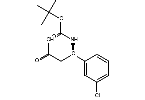 Boc-(R)-3-Amino-3-(3-chloro-phenyl)-propionicacid structure, CAS 500789-06-0