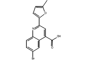 6-Bromo-2-(5-methyl-furan-2-yl)quinoline-4-carboxylicacid structure, CAS 350998-12-8