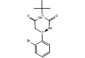 Boc-(R)-3-Amino-3-(2-bromo-phenyl)-propionicacid structure, CAS 500789-07-1