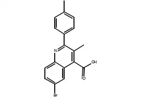 6-Bromo-3-methyl-2-4-tolylquinoline-4-carboxylicacid structure, CAS 351000-02-7