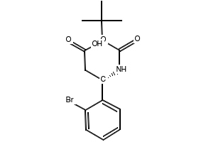 Boc-(S)-3-Amino-3-(2-bromo-phenyl)-propionicacid structure, CAS 500770-75-2