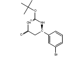 Boc-(R)-3-Amino-3-(3-bromo-phenyl)-propionicacid structure, CAS 501015-16-3