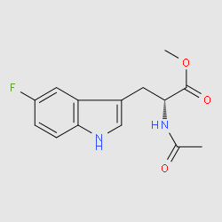 (R)-N-Acetyl-5-Fluoro-Trp-OMe structure, CAS 114872-80-9