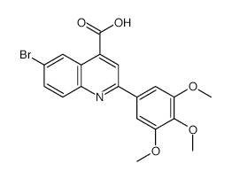 6-Bromo-2-(3,4,5-trimethoxy-phenyl)-quinoline-4-carboxylicacid structure, CAS 351329-63-0