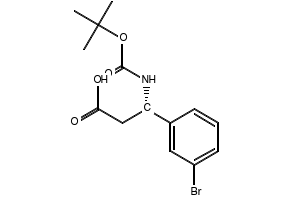 Boc-(S)-3-Amino-3-(3-bromo-phenyl)-propionicacid structure, CAS 500770-76-3