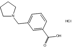 3-(1-Pyrrolidylmethyl)benzoicAcidHydrochloride structure, CAS 887922-93-2