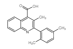 2-(2,5-Dimethylphenyl)-3-methylquinoline-4-carboxylicacid structure, CAS 350999-29-0