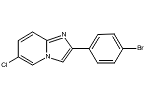 2-(4-Bromophenyl)-6-chloroimidazo[1,2-a]pyridine-3-carbaldehyde structure, CAS 727976-33-2