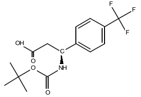 Boc-(S)-3-Amino-3-(4-trifluoromethyl-phenyl)-propionicacid structure, CAS 500770-79-6
