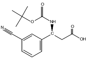 Boc-(S)-3-Amino-3-(3-cyano-phenyl)-propionicacid structure, CAS 500770-81-0