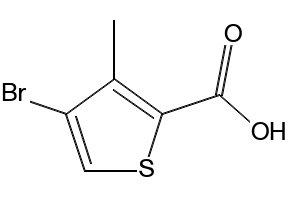 4-Bromo-3-methylthiophenecarboxylicacid structure, CAS 265652-39-9