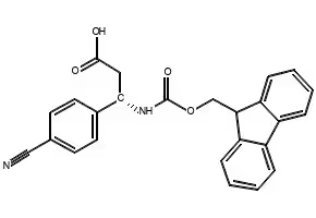 Fmoc-(S)-3-Amino-3-(4-cyano-phenyl)-propionicacid structure, CAS 507472-24-4