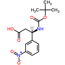 Boc-(R)-3-Amino-3-(3-nitro-phenyl)-propionicacid structure, CAS 501015-24-3