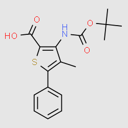 3-tert-Butoxycarbonylamino-4-methyl-5-phenylthiophene-2-carboxylicacid structure, CAS 691393-93-8
