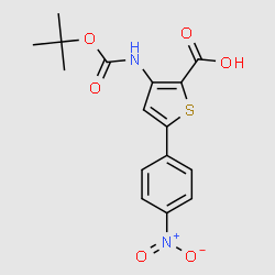 3-tert-Butoxycarbonylamino-5-(4-nitrophenyl)thiophene-2-carboxylicacid structure, CAS 688763-42-0
