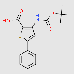 3-tert-Butoxycarbonylamino-5-phenylthiophene-2-carboxylicacid structure, CAS 688763-37-3