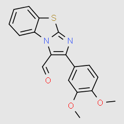 2-(3,4-Dimethoxyphenyl)benzo[d]imidazo[2,1-b]thiazole-3-carbaldehyde structure, CAS 727652-16-6