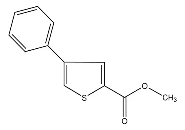 Methyl4-phenylthiophene-2-carboxylate structure, CAS 21676-90-4