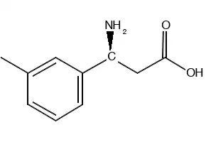 (S)-3-Amino-3-(3-methyl-phenyl)-propionicacid structure, CAS 701907-44-0