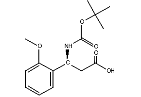 Boc-(S)-3-Amino-3-(2-methoxy-phenyl)-propionicacid structure, CAS 499995-76-5