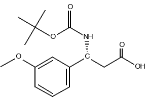 Boc-(R)-3-Amino-3-(3-methoxy-phenyl)-propionicacid structure, CAS 500788-86-3
