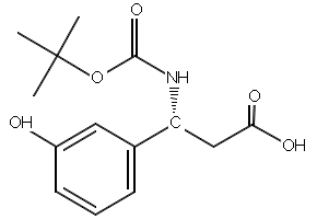 Boc-(R)-3-Amino-3-(3-hydroxy-phenyl)-propionicacid structure, CAS 500788-89-6