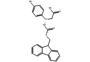 Fmoc-(S)-3-Amino-3-(4-hydroxy-phenyl)-propionicacid structure, CAS 501015-33-4