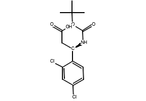 Boc-(R)-3-Amino-3-(2,4-dichloro-phenyl)-propionicacid structure, CAS 500788-90-9