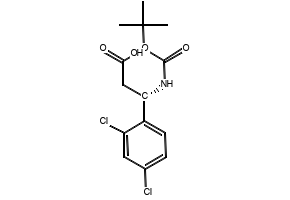 Boc-(S)-3-Amino-3-(2,4-dichloro-phenyl)-propionicacid structure, CAS 499995-81-2