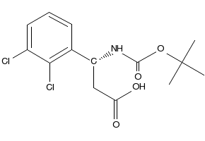 Boc-(R)-3-Amino-3-(2,3-dichloro-phenyl)-propionicacid structure, CAS 500788-91-0