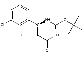 Boc-(S)-3-Amino-3-(2,3-dichloro-phenyl)-propionicacid structure, CAS 499995-82-3